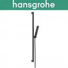 Душовий набір зі стійкою Hansgrohe (art 24380670) Pulsify E 100 1jet EcoSmart 90 см, Чорний мат Миколаїв