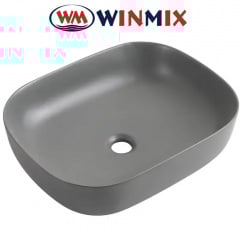 Раковина (умивальник) накладна Winmix Premium DIVERSE-0115 GRAY 490*395*135mm (графіт) Шепетівка