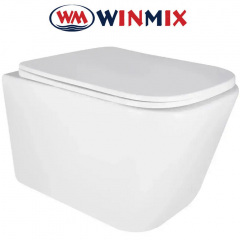 Унітаз підвісний Winmix QUADRO 0303-T3 485*340*365mm, система змиву TORNADO 3.0 Чугуев