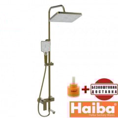 Душова колона із змішувачем HAIBA Kubus 009-J BRUSHED GOLD Вінниця