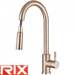 Змішувач для кухні Вухо Rix LUX (Chr-014) з висувною лійкою, SUS304 з нержавіючої сталі Білгород-Дністровський