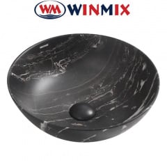Раковина (умивальник) накладна Winmix Premium ELLIPSE-0106 MARBLE 390*390*140mm (мармур) Шепетовка