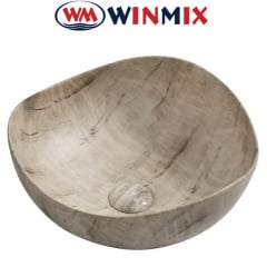 Раковина (умивальник) накладна Winmix Premium WAVE-0103 Marble 380*380*170mm (мармур) Ровно