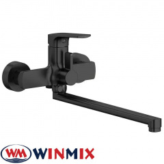 Змішувач для ванни довгий ніс Winmix Premium Mone EURO Black (Chr-006), Польща Тернопіль