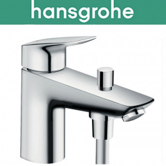 Змішувач Hansgrohe (art 71312000) на борт ванни з перемикачем на душ Logis Monotrou, хром Киев