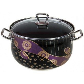 Кастрюля эмалированная Interos Млечный путь 2,1л d.16 см 60572 Е (63791)