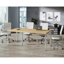 Стол для переговоров Q-200 Loft-Design столешница 2000х1000 мм дсп дуб-борас на металлокаркасе