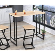 Барный стол BS-125 Loft-Design прямоугольный дсп дуб-борас