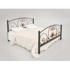 Металлическая двуспальная кровать Нимфея Тенеро 140х200 см черная классическая