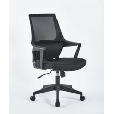 Крісло поворотне ARON чорне/чорний каркас