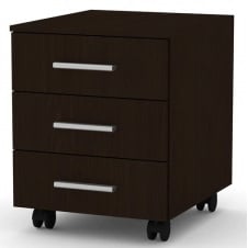 Офісна тумбочка Компаніт МП-3 модуль пересувний лдсп венге
