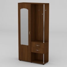Прихожая Компанит Надежда 2026х1000х355 мм с зеркалом ящиками дсп орех