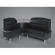 Кухоний куточок Смузі Sentenzo диван 160х125 см чорний мякий