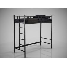 Кровать-чердак Tenero Фулхем 80х200 см металлическая черная двухэтажная 90х190
