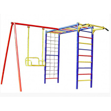 Спортивний майданчик Dali-812 для вулиці комплекс металевий з гойдалок-турником-рукоходом-шведською стінкою