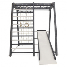 Детский спортивный уголок Sportbaby Кроха-3 серого цета Лофт