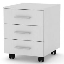Офісна тумбочка Компаніт МП-3 модуль пересувний лдсп альба-білий
