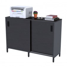 Тумба офисная LS-1200-830 Loft-design с раздвижными дверями венге-антрацит