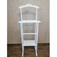 Підлогові плічка-стійка Сигма Мікс подвійна вішалка дерев'яна біла