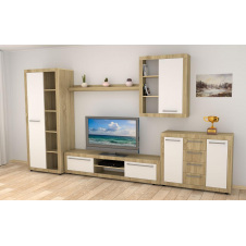 Модульні меблі вітальня Компаніт МГ-1 колір дсп дуб-сонома-комбі складальна