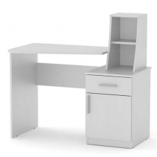 Письменный стол Компанит Школьник-3 белый 1100х750+298х570 мм