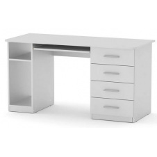 Офисный стол Компанит СКМ-11 1400х600х736 мм лдсп бук Белый