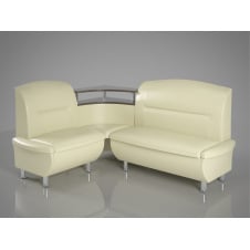 Куток на кухню Смузі Sentenzo диван 160х125 см білий мякий