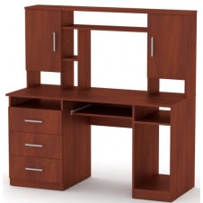 Компьютерный стол Компанит Менеджер 1400х598х756 мм с полками дсп яблоня