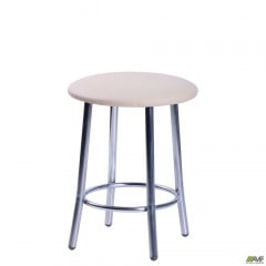 Кухонный табурет АМФ Талли бежевое мягкое сидение металлический каркас хром Кривой Рог