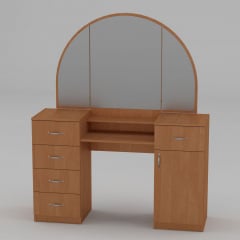 Туалетний столик Компаніт Трюмо-5 1400х1700х420 мм вільха Вишневе