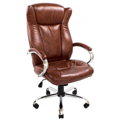 Офисное кресло Сенатор Richman Хром М-2 кожзам коричневый Володимир-Волинський