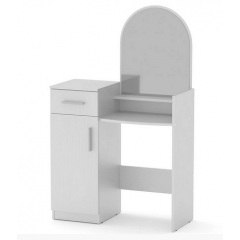 Туалетный столик с зеркалом Компанит Трюмо-1 дсп белый Ровно