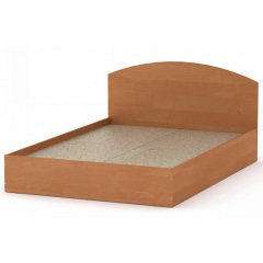 Двуспальная кровать Компанит-140 с изголовьем дсп бук-светлый Ирпень