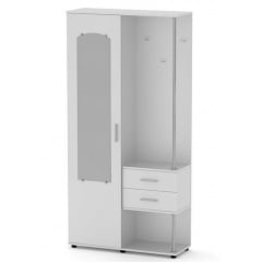 Прихожая Компанит Надежда 2026х1000х355 мм с зеркалом ящиками дсп бук Альба-белая Киев