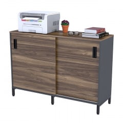 Тумба офисная LS-1200-830 Loft-design с раздвижными дверями орех-антрацит Киев