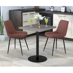 Стол квадратный BS-450 Loft-Design 60х60 см с опорой ножкой в цвете столешницы серый-дуб палена Львов