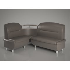 Диван-офіс кутовий Смузі Sentenzo 160х125 см сірий для відвідувачів Київ