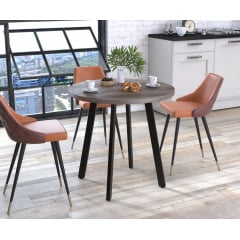 Стіл обідній Лерой Loft-Design круглий D-80 см дсп дуб-палену Львів