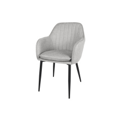 Стілець EMILY чорний каркас/світло-сірий тк. Одеса