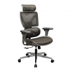 Офісне крісло Richman Перфоманс хром спинка-сітка сіра з анатомічним сидінням Володимир-Волинський