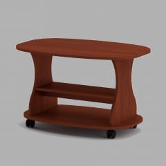 Столик журнальный Компанит Каприз на колесиках овальный дсп Володарск-Волынский