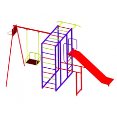 Спортмайданчик Dali-809 комплекс для вулиці з гіркою й однією гойдалкою Королево