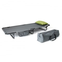 Раскладушка разборная Компакт Vitan 195х72 см серая с подушечкой и карманами Киев