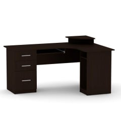 Комп'ютерний стіл кутовий Компаніт СУ-3 1600х1100х756 мм дсп венге-темний Михайлівка