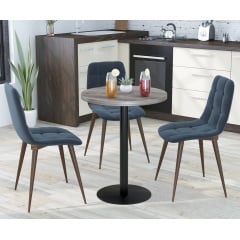 Стол обеденный BS-450 Loft-Design круглый D-60 см дуб-палена Одесса