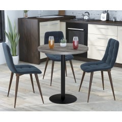 Стол обеденный BS-450 Loft-Design круглый D-70 см дуб-палена Киев