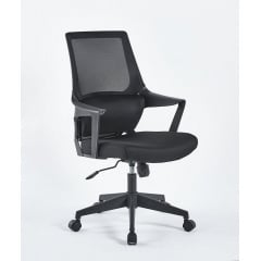 Крісло поворотне ARON чорне/чорний каркас Чернигов