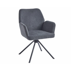 Стілець DEMI чорний каркас/темно-сірий тк. Ровно