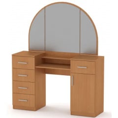 Туалетный столик Компанит Трюмо-5 1400х1700х420 мм бук Чугуев