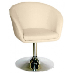 Кресло Мурат бежевое на хром опоре для парикмахерских кафе Черкассы